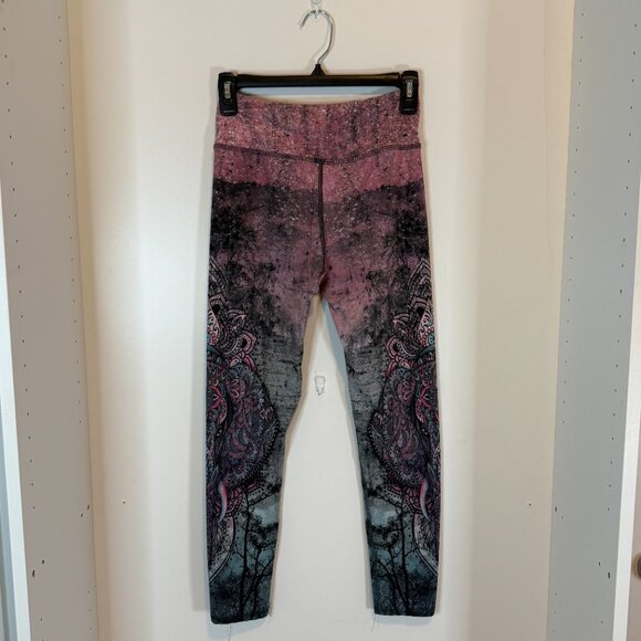 Boho Mandala Print High-Waisted Leggings | Size Small - Picture 4 of 11